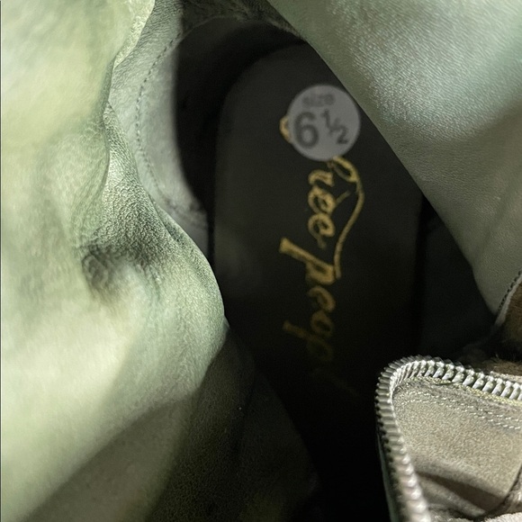 Free People | Women’s Lawless Fringe Ankle Boots in Olive Green Size 6.5 NWOB - Picture 8 of 8